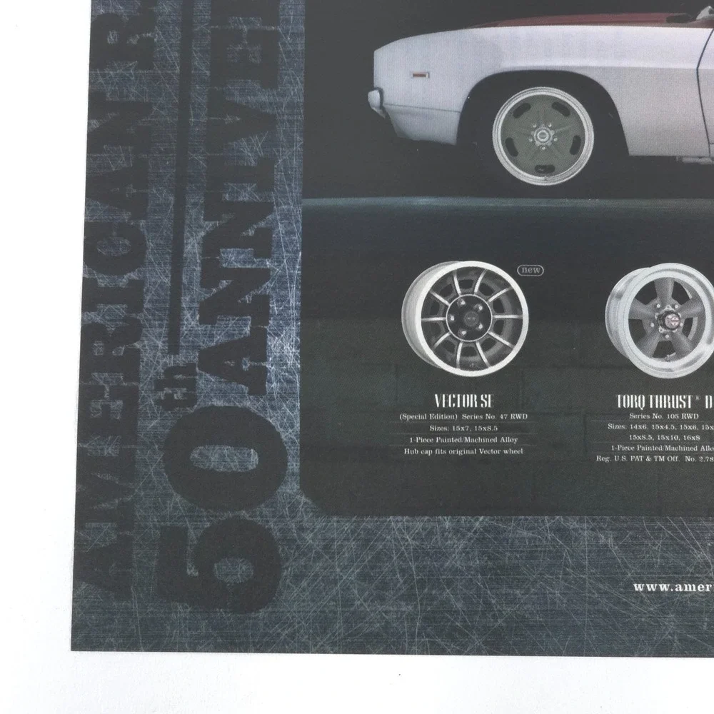 1969 Chevy Camaro Advertising Print Ad Garage Wall Art American Racing Wheels - Picture 4 of 6